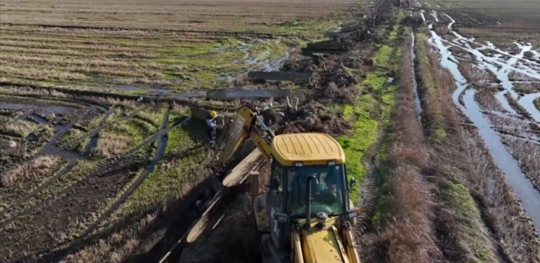 Gönen Sulama Sahası Çeltik Ekimine Hazırlanıyor