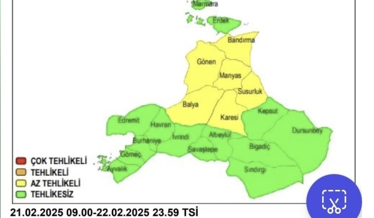 Balıkesir’in kuzeyinde kuvvetli kar yağışı bekleniyor