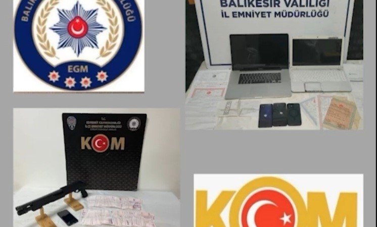 Balıkesir’de organize suç örgütü operasyonu 6 gözaltı