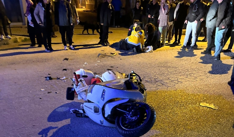 Gönen’de Trafik Kazası: Motosiklet Sürücüsü Yaralandı, Otomobil Sürücüsü Kaçtı