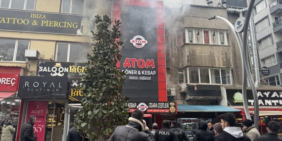 Bandırma’da dönerci dükkanında yangın paniği