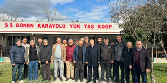AK Parti Gönen İlçe Teşkilatından Motorlu Taşıyıcılar Kooperatifine Ziyaret