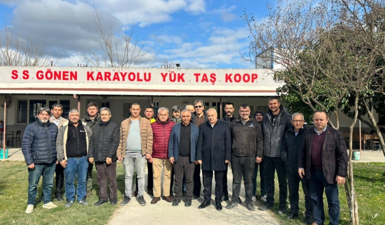 AK Parti Gönen İlçe Teşkilatından Motorlu Taşıyıcılar Kooperatifine Ziyaret