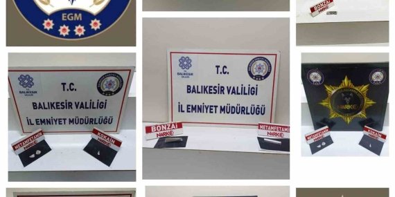 Balıkesir’de polisten 4 şüpheliye uyuşturucu operasyonu
