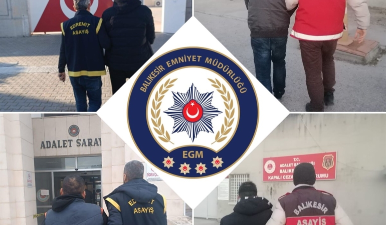 Balıkesir’de Aranan Şahıslara Yönelik Operasyon: 51 Kişi Yakalandı