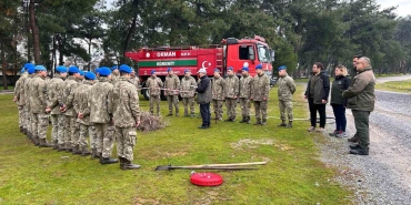 KOMANDOLARA ORMAN YANGINLARIYLA MÜCADELE EĞİTİMİ VERİLDİ