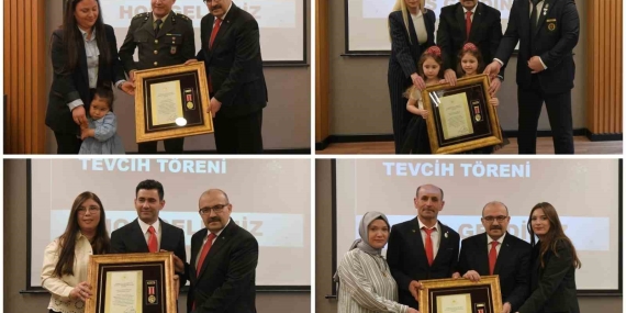 Devlet iftihar madalyaları 8 şehit yakını ve gazilere verildi