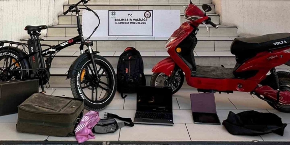 Ayvalık’ta 3 ev ve bir resmi kuruma dadanan hırsız polisten kaçamadı