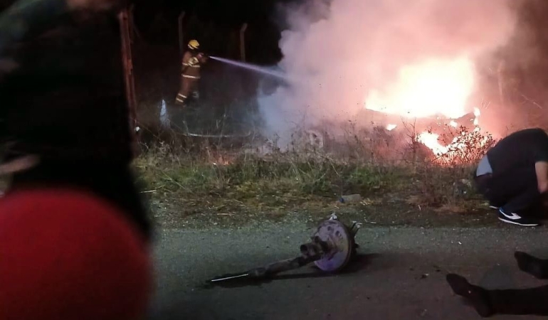 Balıkesir’de kaza yapan araç alev aldı: 1 ölü, 1 yaralı