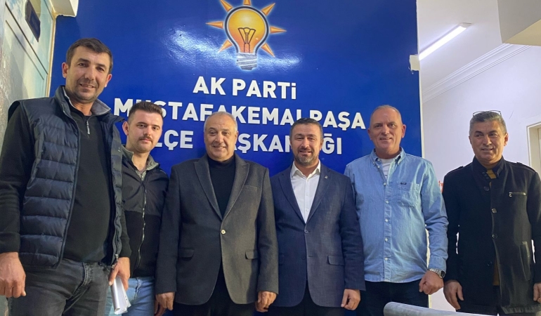 AK Parti Gönen İlçe Başkanı Zekeriyya Dağlı’dan Mustafakemalpaşa İlçe Başkanına Ziyaret