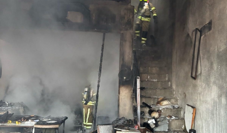 Gönen’de marangoz atölyesinde yangın