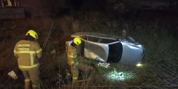Balıkesir’de tek taraflı trafik kazası: Otomobil sürücüsü ağır yaralandı