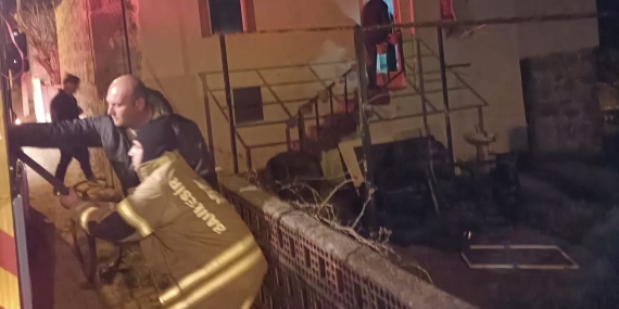 Manyas’ta baca yangını paniğe neden oldu