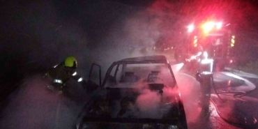 SUSURLUK'TA PARK HALİNDEKİ ARAÇTA YANGIN ÇIKTI