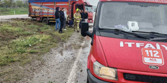 Manyas’ta trafik kazası: 2 yaralı