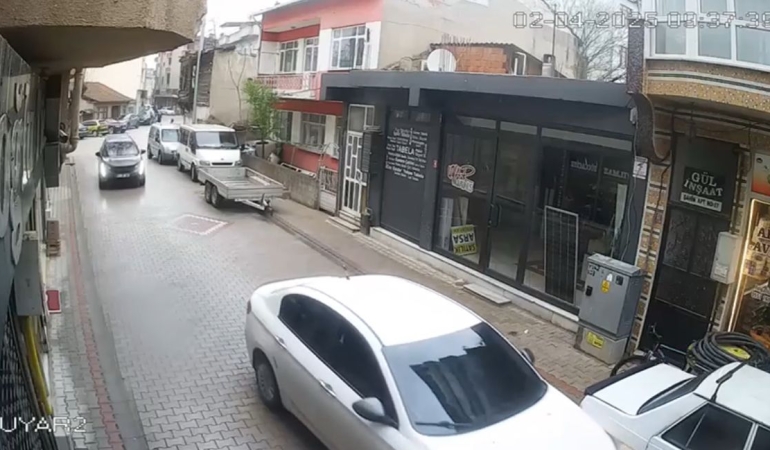 Gönen’de aracıyla çevreye zarar veren şahıs kameralara yansıdı