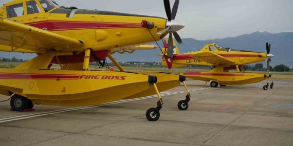 Orman yangınlarıyla mücadelede amfibik uçaklar göreve başladı