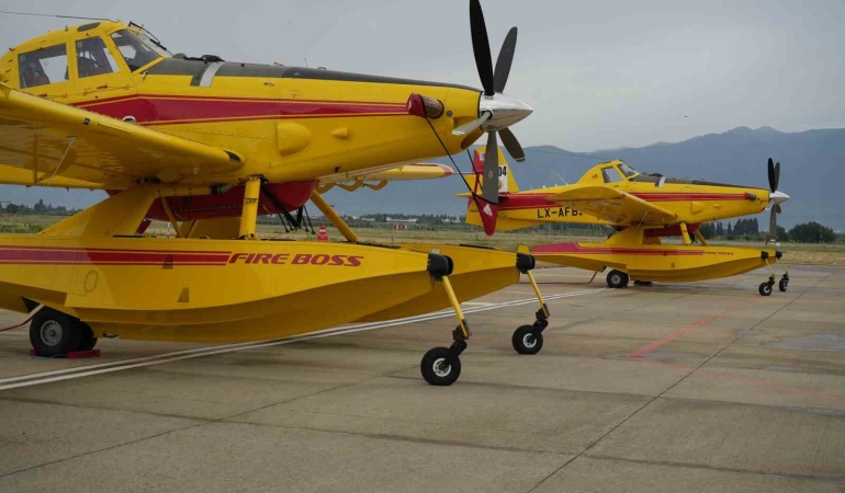 Orman yangınlarıyla mücadelede amfibik uçaklar göreve başladı