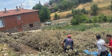 SINDIRGI'DA KOYUN DAMI ÇÖKTÜ, 2 KOYUN TELEF OLDU