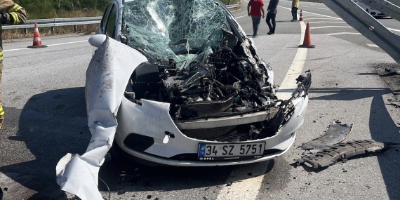 Susurluk’ta otoyol girişinde trafik kazası: 1 yaralı