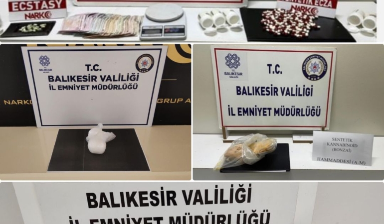 Balıkesir’de Uyuşturucu Operasyonları: 5 Tutuklama