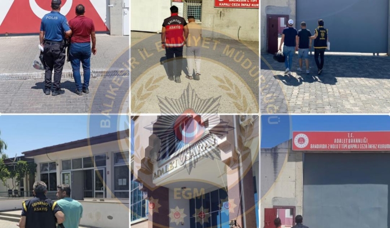 Balıkesir’de Aranan Şahıslara Yönelik Operasyon: 46 Kişi Yakalandı