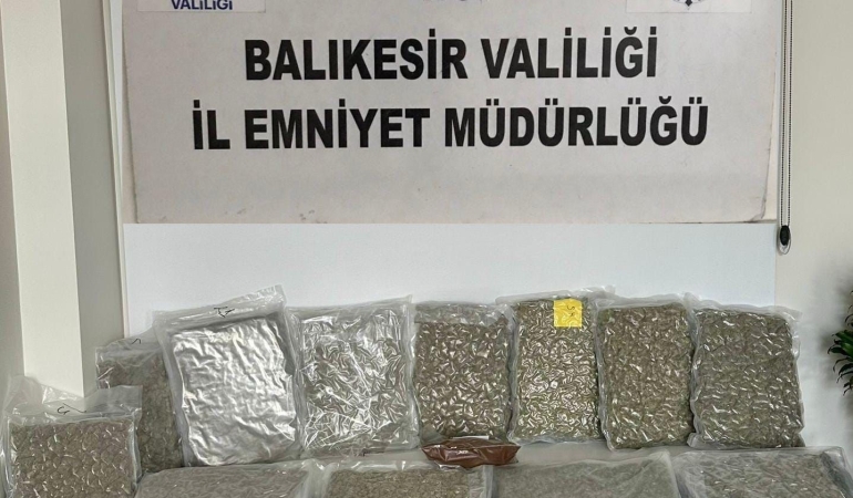 Balıkesir’de 19 kilo esrar ele geçirildi