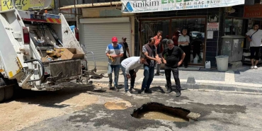 ERDEK’TE YENİ YAPILAN YOL ÇÖKTÜ