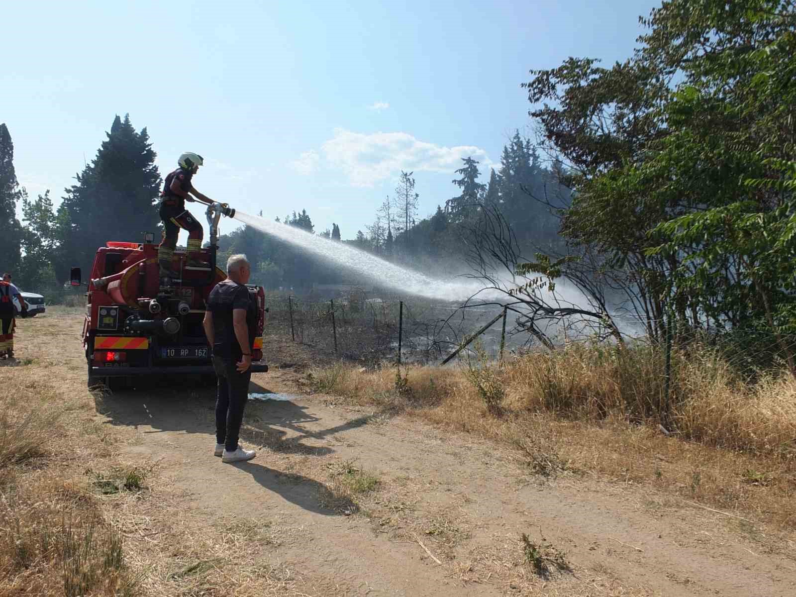 BURHANİYE’DE OT YANGINLARI BİTMİYOR
