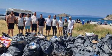 KAPIDAĞ YARIMADASI KÜÇÜKOVA'DA 80 TORBA ÇÖP TOPLANDI