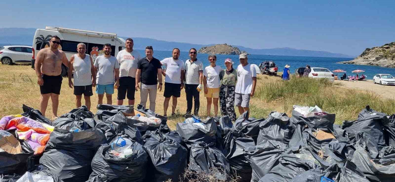 KAPIDAĞ YARIMADASI KÜÇÜKOVA'DA 80 TORBA ÇÖP TOPLANDI