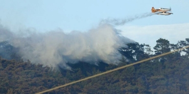 HAVRAN'DAKİ ORMAN YANGININDA HAVADAN MÜDAHALEYE ARA VERİLDİ