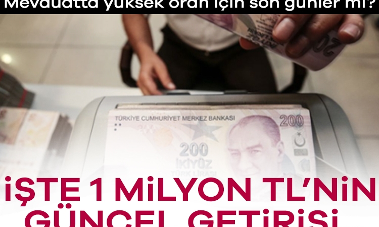 Mevduatta yüksek oran için son günler mi? İşte 1 milyon TL’nin güncel getirisi…