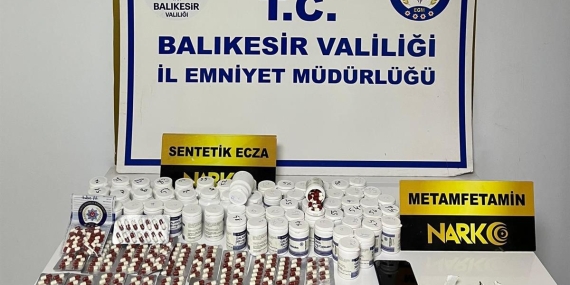 Balıkesir’de uyuşturucu operasyonu: 3 bin 903 sentetik ecza hap ele geçirildi