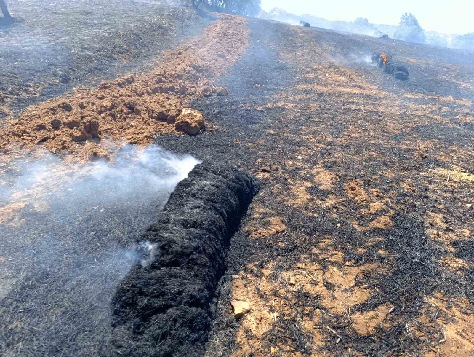 SINDIRGI'DA SAMANLAR TARLADA YANDI