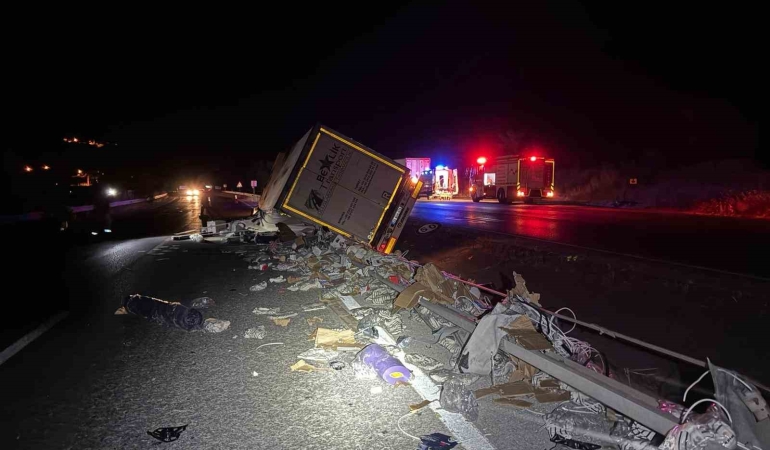 Balıkesir-Bursa kara yolunda tır kazası: 1 yaralı