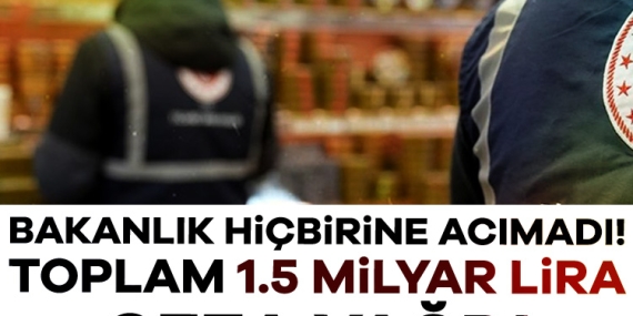 Bakanlık hiçbirine acımadı! Toplam 1.5 milyar lira, ceza yağdı