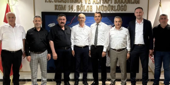 AK Parti ilçe başkanlarından Karayolları 14. Bölge Müdürlüğü’ne ziyaret