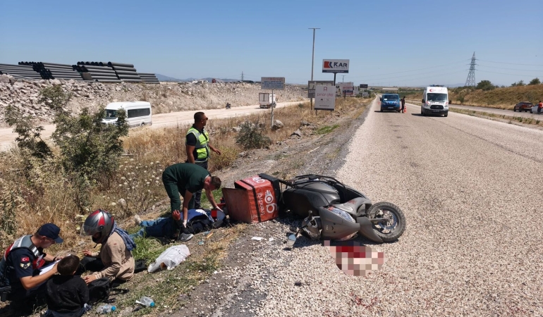 Gönen’de motosiklet kazası: 2 kişi yaralandı