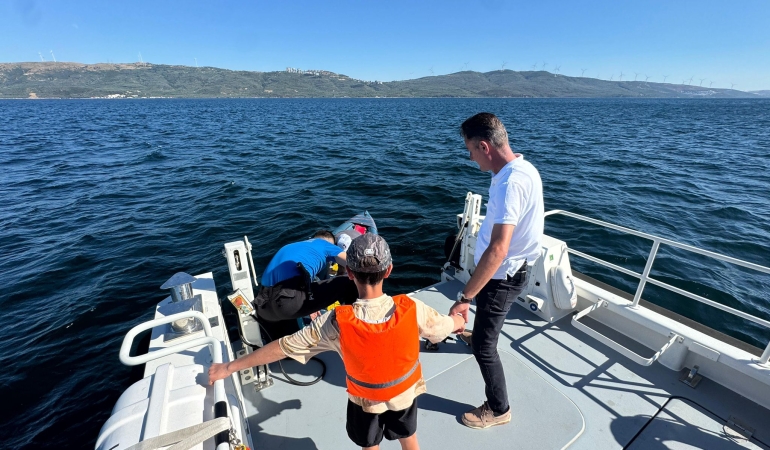 Erdek’te deniz polisinden başarılı kurtarma operasyonu