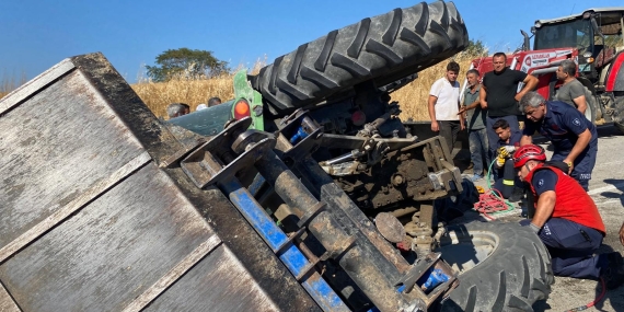 Susurluk’ta traktör kazası: 2 kişi ağır yaralandı