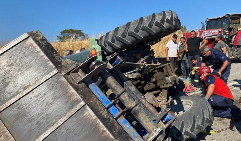 Susurluk’ta traktör kazası: 2 kişi ağır yaralandı
