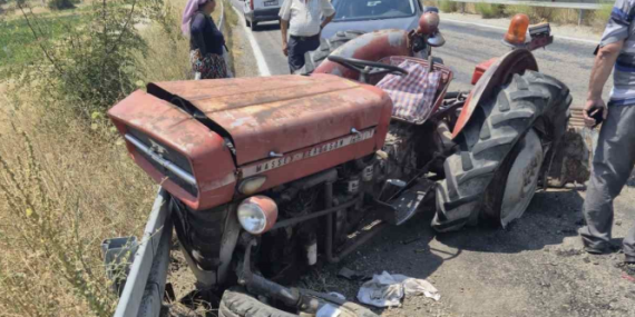 Balıkesir’de traktörle otomobil kaza yaptı: 5 yaralı