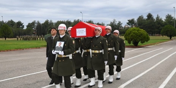 Balıkesir’deki silahlı saldırıda yaşamını yitiren uzman çavuş için askeri tören düzenlendi