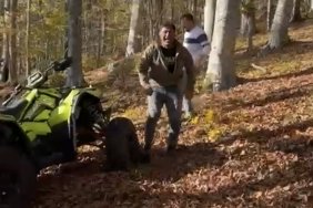 ATV İLE TAKLA ATTI