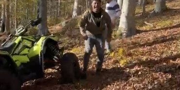 ATV İLE TAKLA ATTI